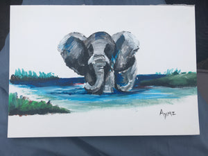 Elephant on the River Sketch