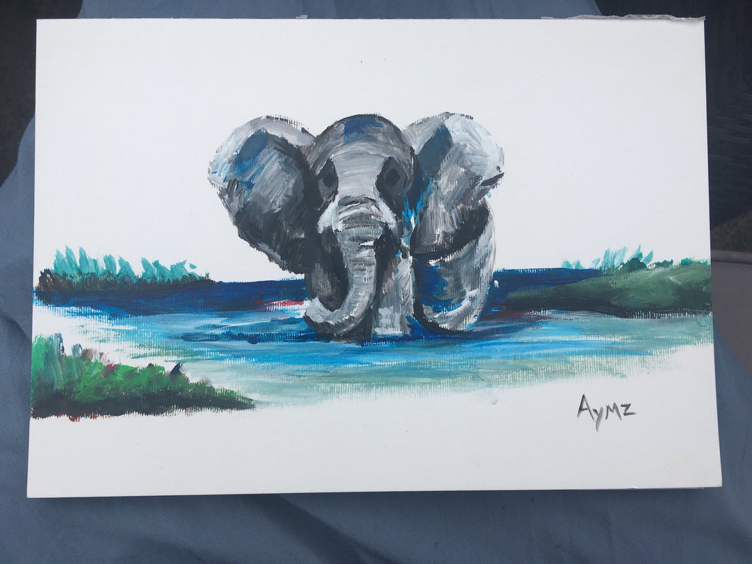 Elephant on the River Sketch