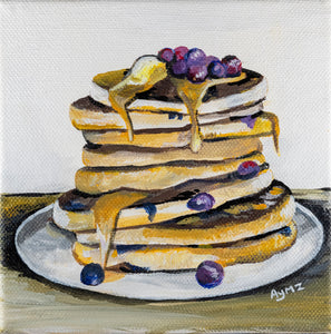 “Blueberry Pancakes” Framed print